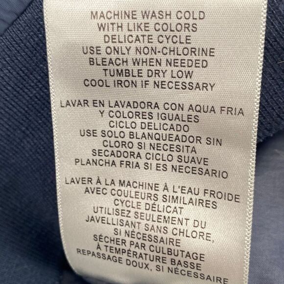 Levi's Iconic‎ Bomber Flight Jacket Water Resistant Nylon Zips Navy Small - Picture 13 of 16